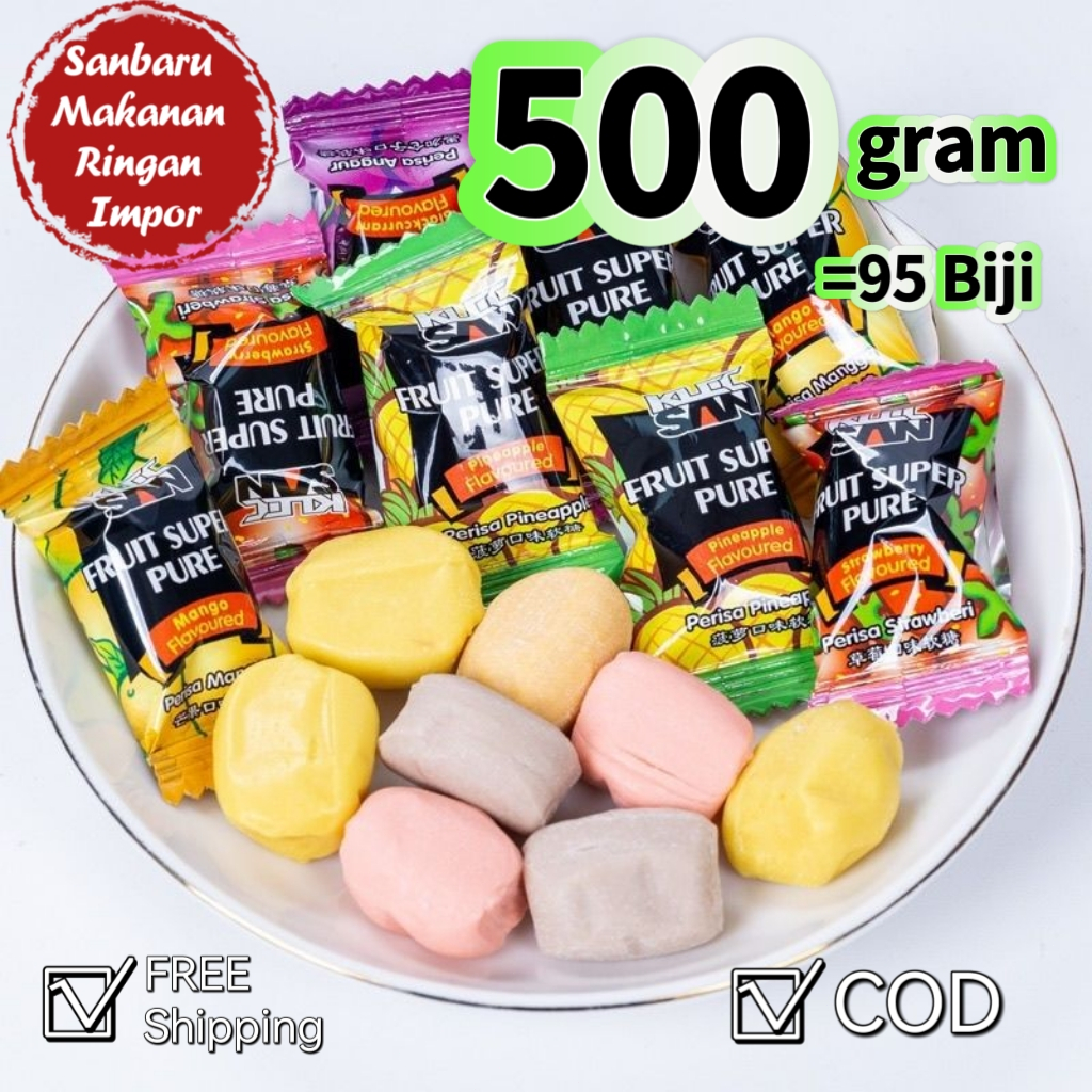 

【HALAL】【Grosir】Permen Impor Rasa Malaysia Permen Lunak Rasa Buah Berbagai Rasa Buah Kemasan Campuran Dijual dalam Jumlah Besar
