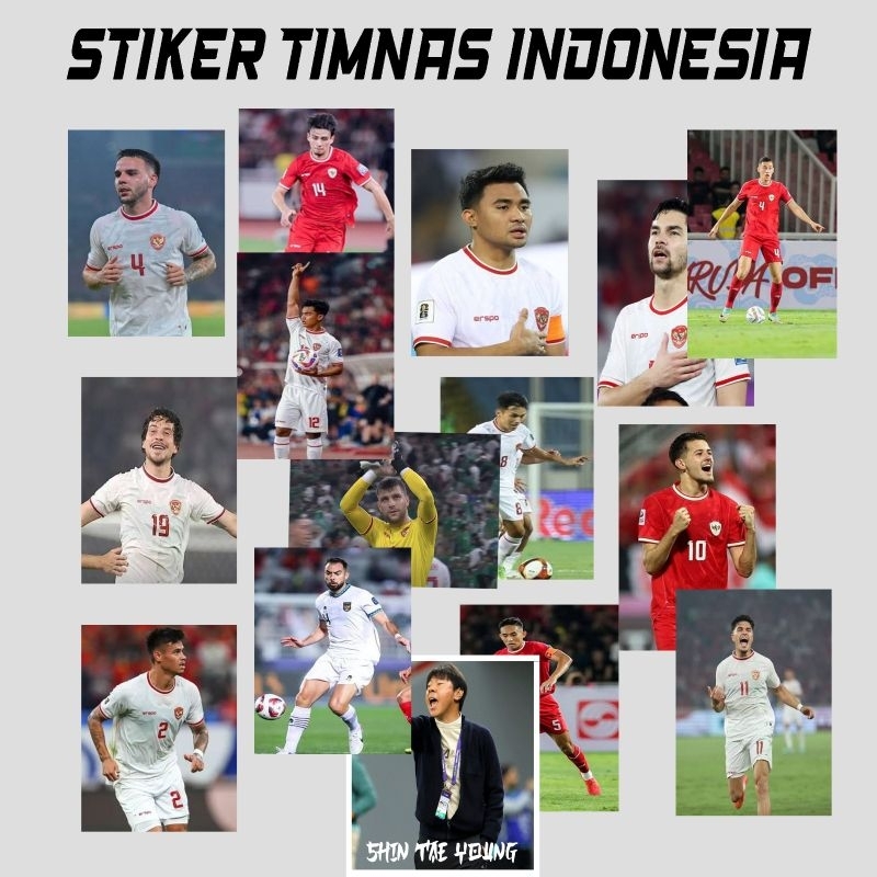 

(ISI 15 PCS) STIKER TIMNAS INDONESIA - STIKER FOTO - FOTO TIMNAS UKURAN 6X9 CM - STIKR TERLARIS