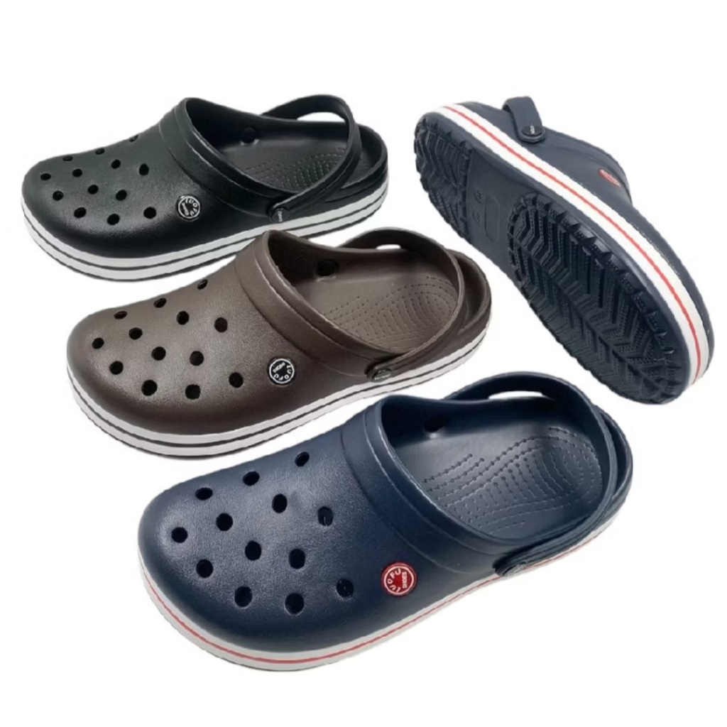 LUOFU 2133-M Sandal Jelly Karet Bakpau Baim Pria