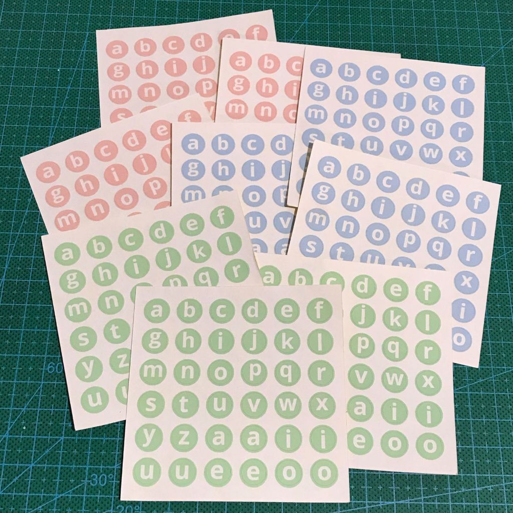 

[paww craft] Sticker dot alphabet stiker huruf pastel bulat deco journaling scrapbook