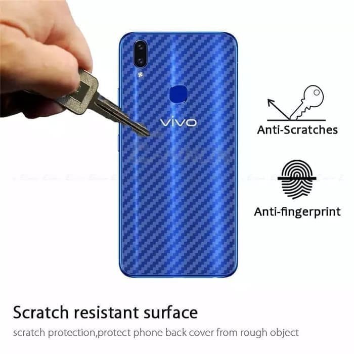 Skin Carbon VIVO Y91 Y93 Y95 1816 1817 1820 1811 1807 1814 1815  Anti Gores Belakang Garskin