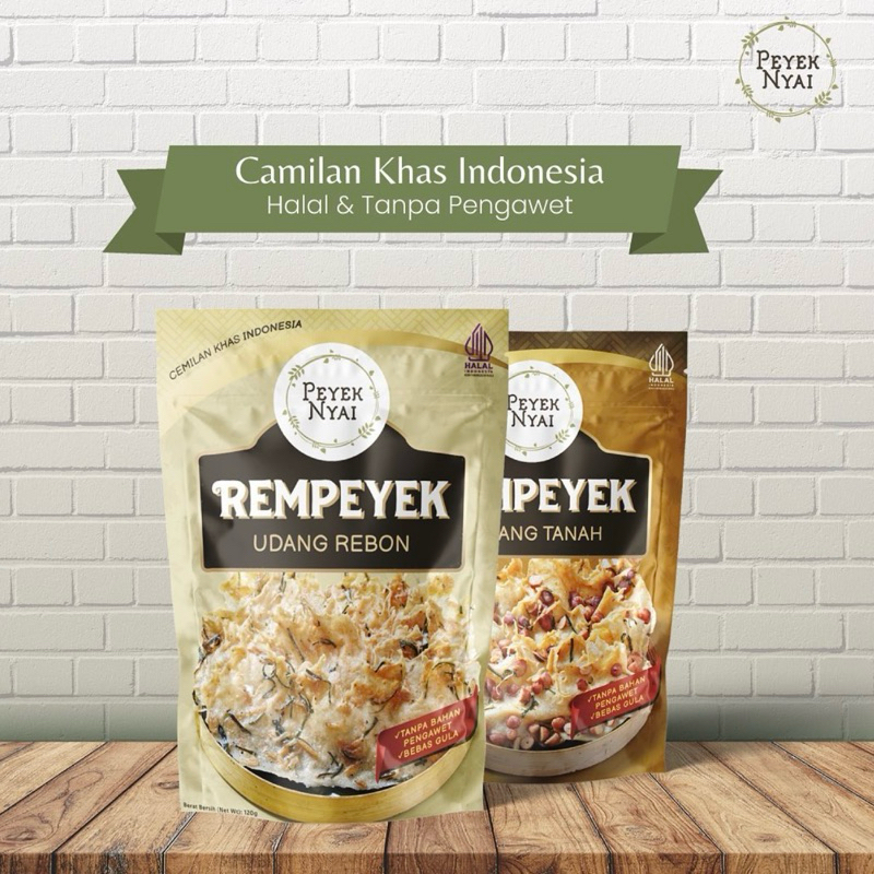 PEYEK NYAI - Rempeyek Semua Varian (POUCH) Peyek Kacang Peyek Teri Medan Peyek Udang Rebon Peyek