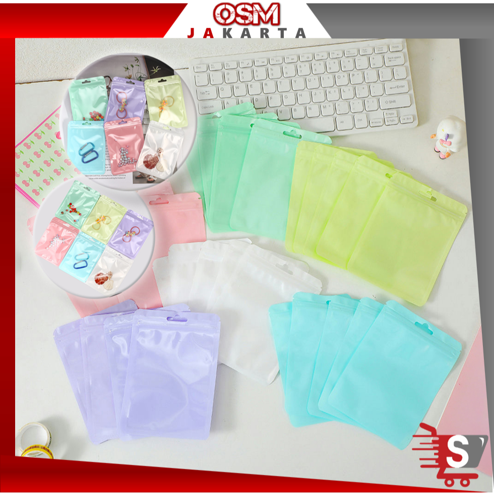 

OSM JKT 6590 Ziplock Bag Plastik / Plastik Ziplock Warna Macaron / Souvenir Pouch Serbaguna / Pouch Plastik Packaging Aksesoris