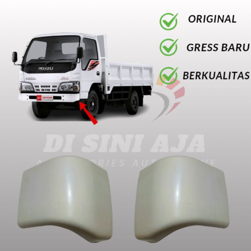 tanduk bemper depan isuzu elf nkr71 warna putih