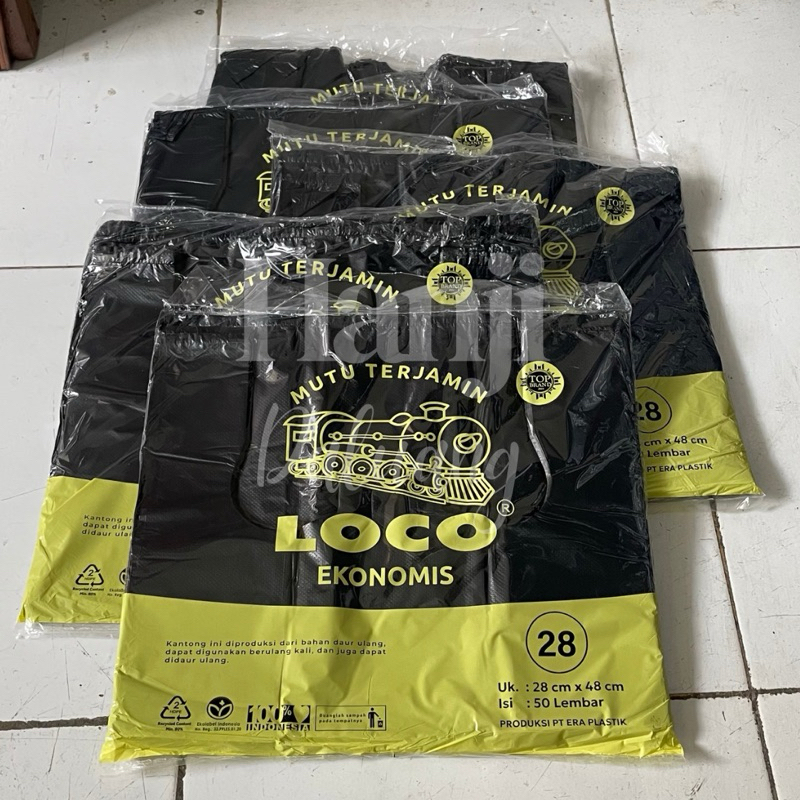 Kantong Plastik Hitam Merk Loco Kemasan Ekonomis No. 28