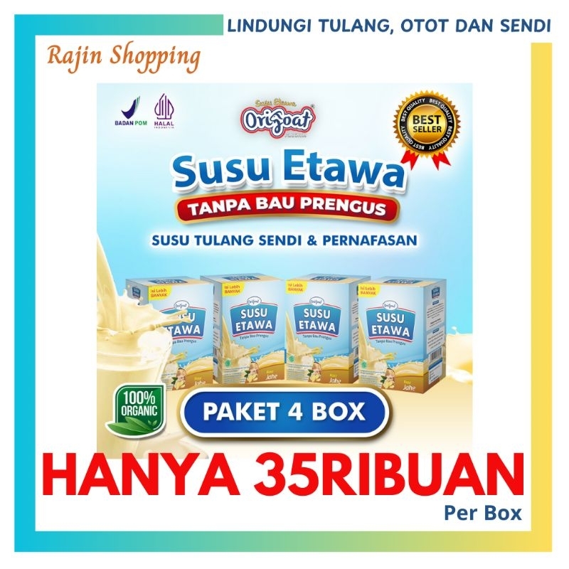 

Susu Origoat Susu Kambing Etawa Herbal Untuk Nyeri Sendi Asam Urat Pegal Linu Osteoporosis BPOM