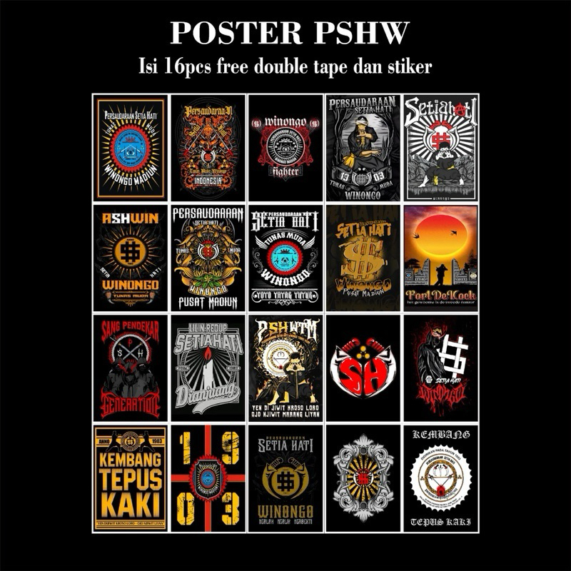 Bendera PSHW | Flag Broederscap free gelang dan stiker