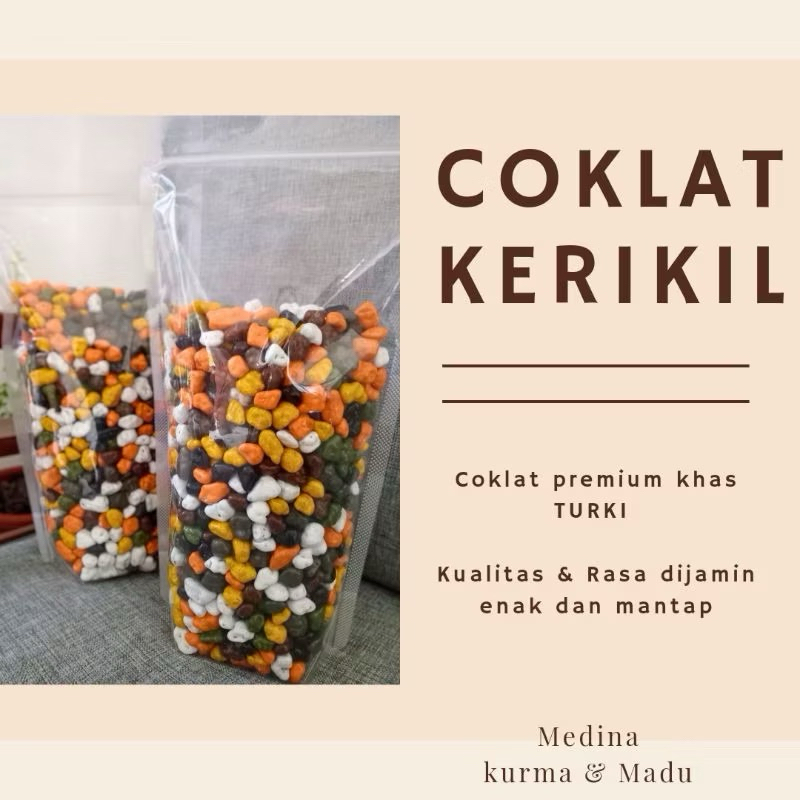 

Coklat Kerikil 500gram|Coklat Turki|Oleh Oleh Haji dan Umroh 500GRAM