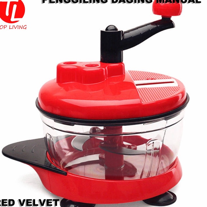 Ekstra TOPLIVING Penggiling Manual Tangan Blender Multifungsi Giling Daging Sayur Buah 3  9 mL Gilin