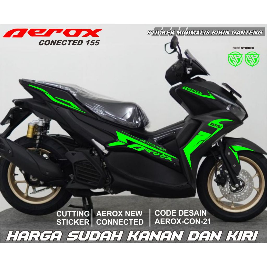 STRIPING MOTOR ALL NEW AEROX CONNECTED NVX 155 CUTTING STICKER SIMPEL ELEGANT