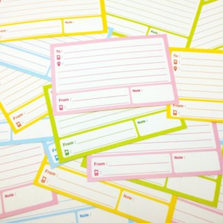 

[ 100 PCS ] Sticker Label Pengiriman Online Shop Stiker Olshop HVS Pastel Color 10 x 6,5 cm