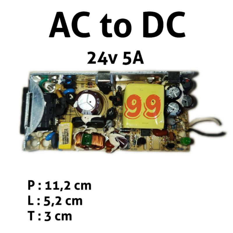 Shoporenku Power Supply 24V 5A Tenaga Badak Smps 24V 5A Adaptor 24V 5A