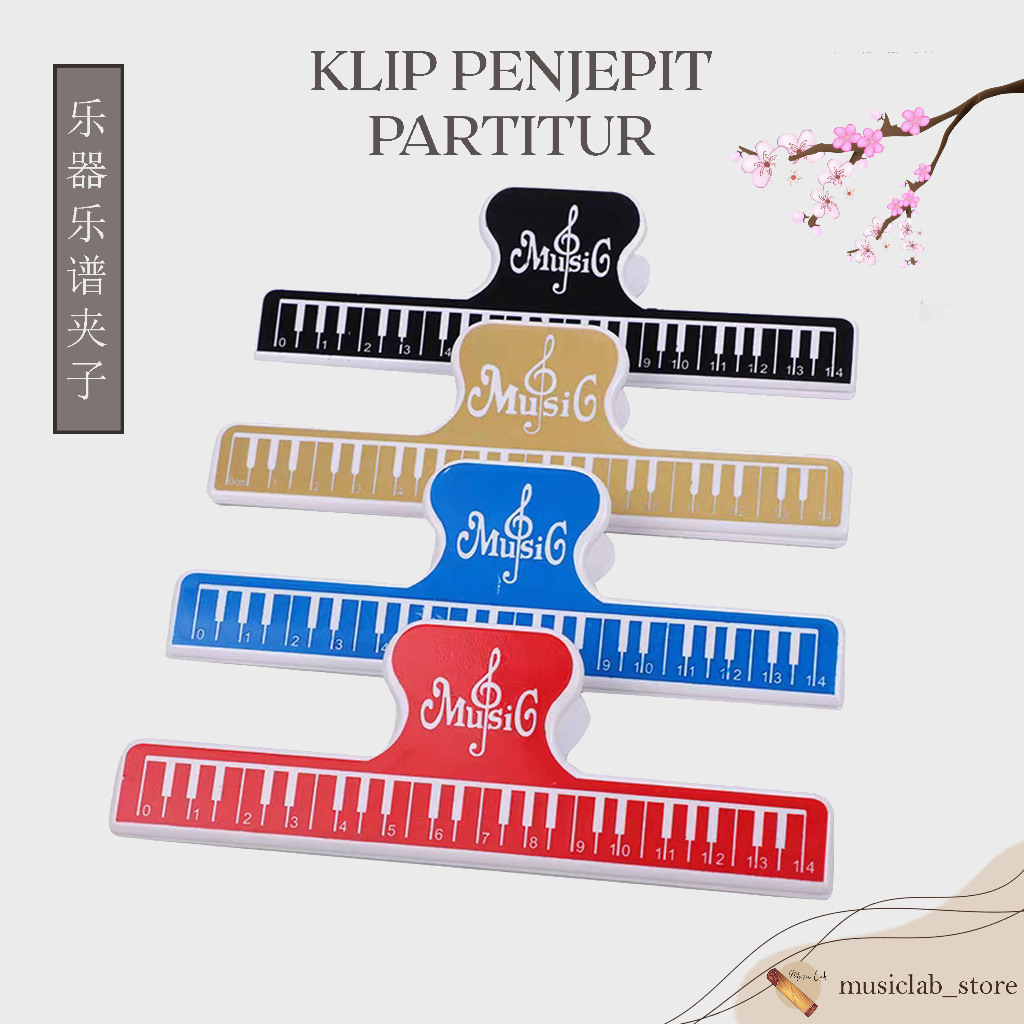 

MUSIC LAB Klip buku musik/ Penjepit besar partitur kertas / Not score holder