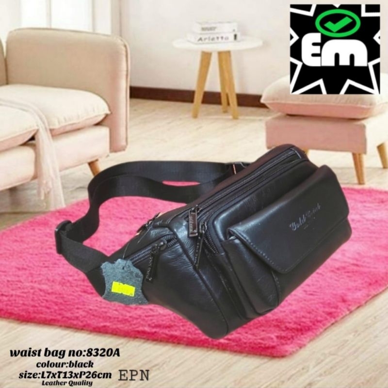 Tas Pinggang WAISTBAG Kulit GOLD CORAL