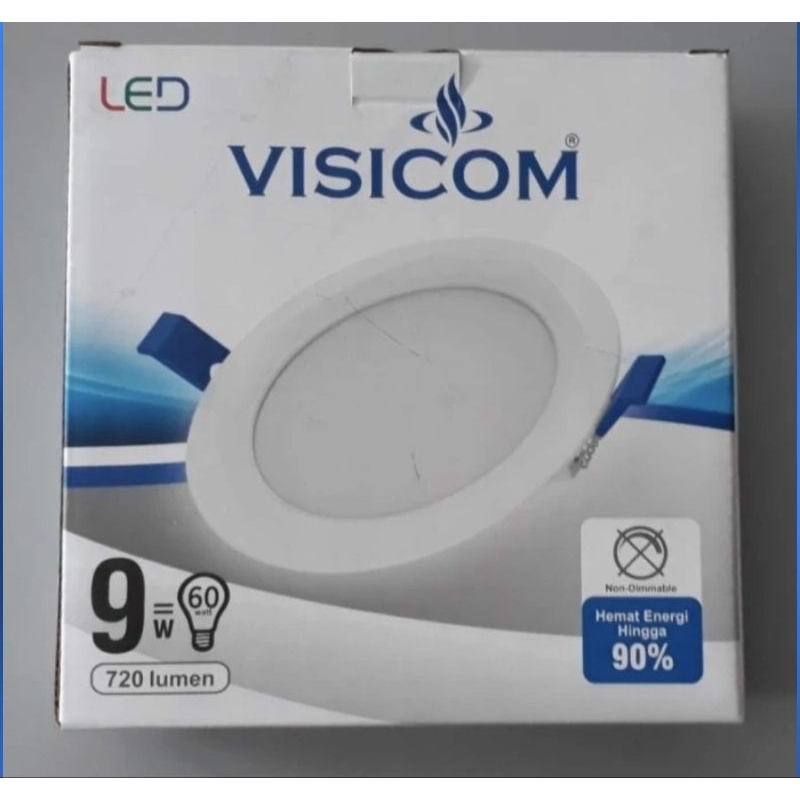 Lampu Downlight 9W 9Watt LED Panel Light 9Watt 3000K 4000K 6500K Visicom