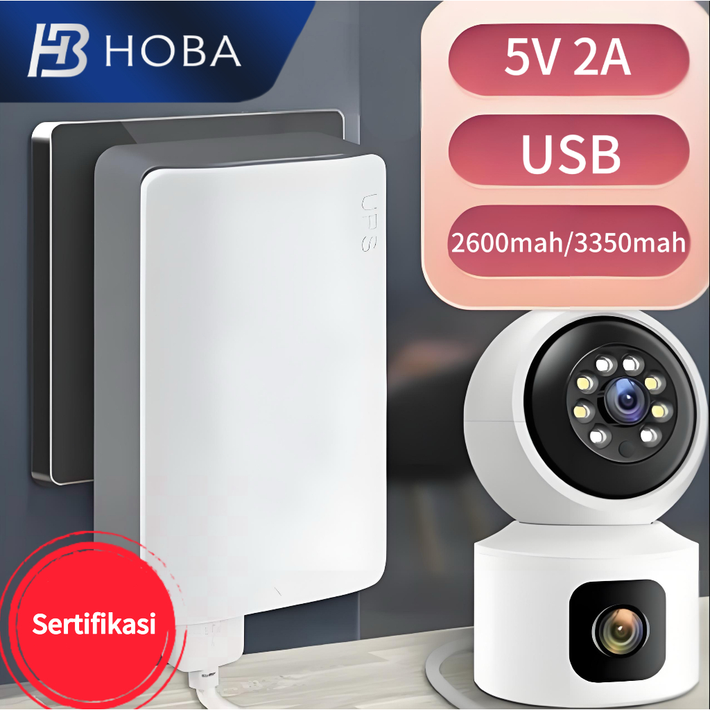 UPS Mini USB 5V 2A daptor Power CCTV 2600mAh Mini UPS Untuk IP Camera System Cadangan Baterai