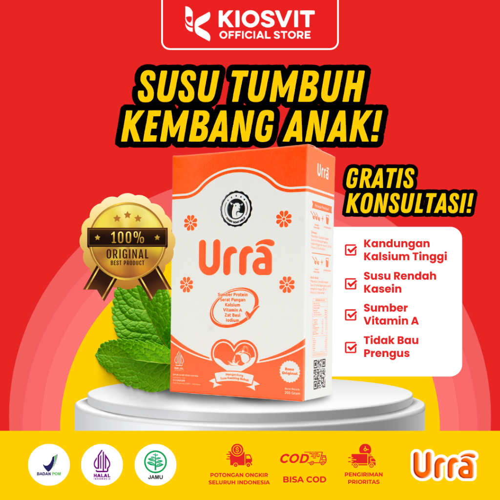 

Urra - Susu Kambing Saanen Solusi Tumbuh Kembang Anak 200gr
