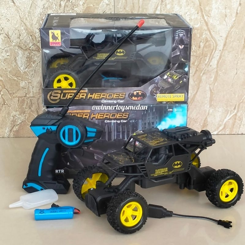 Mainan Mobil Rc Jeep Batman Superheroes / Mobil Remote Control Climbing Car Batman spray / Mobil Rem