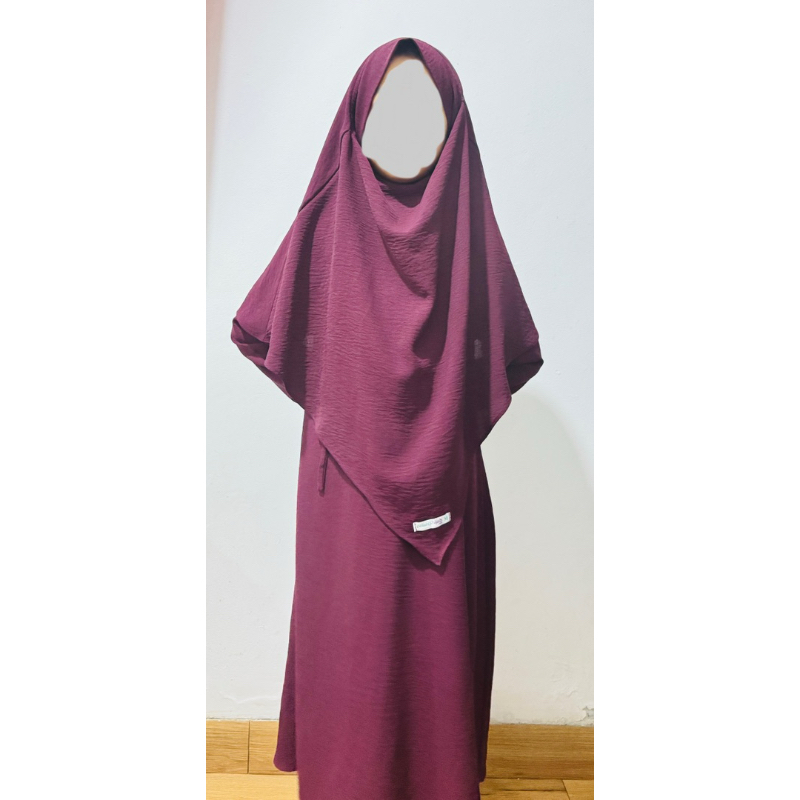 Gamis Anak warna Burgundy Wine by Pelangi hijab preloved