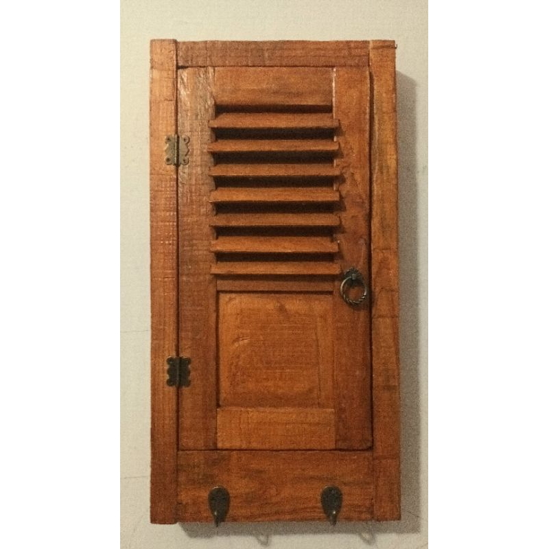 cermin vintage aesthetic rustik coklat kayu