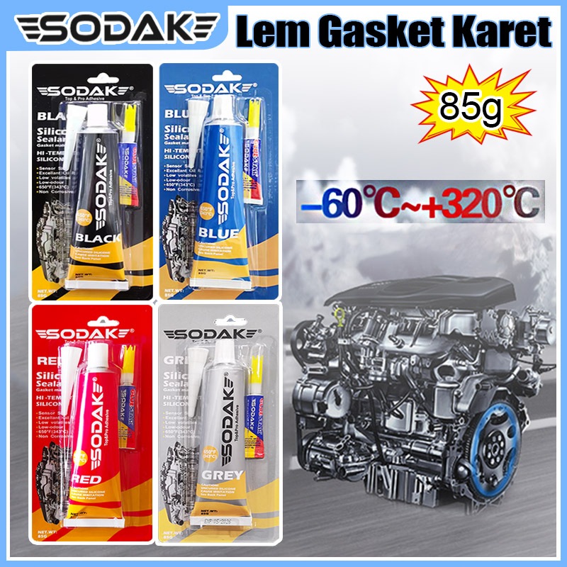 85gr Lem Gasket Rubber SODAK / Lem Paking Mesin Tahan Panas / Lem Perpak Mesin Motor