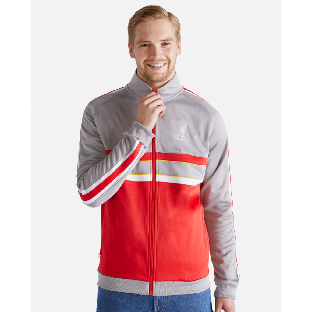 Liverpool FC  Adults Grey 1986 Track Top Men - Official LFC Jaket Original Pria
