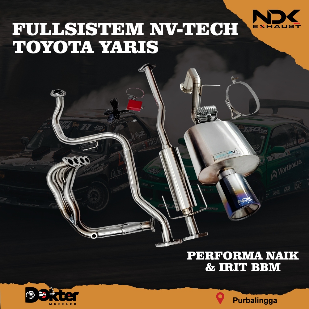 KNALPOT RACING MOBIL FULLSISTEM VALVETRONIC TOYOTA YARIS NDK EXHAUST