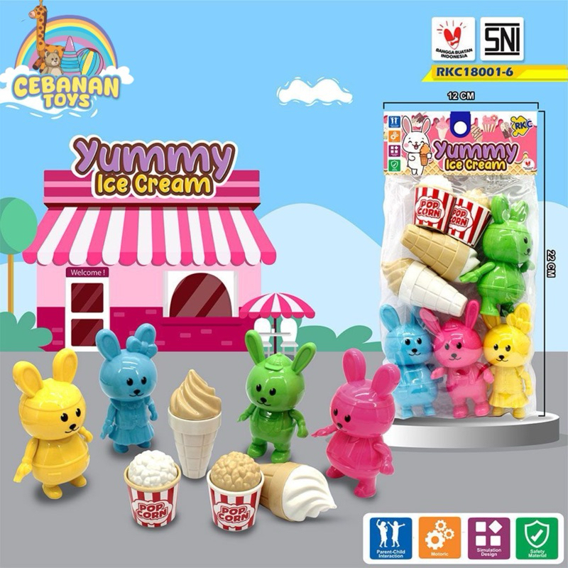 Mainan es krim || Ice Cream rabbit || Es krim kelinci mainan || mainan kelinci eskrim || Eskrim main