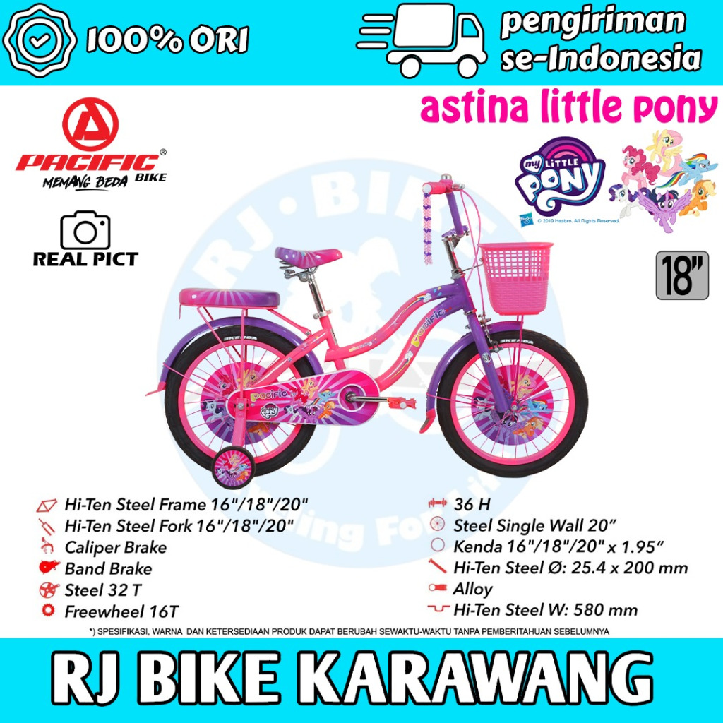SEPEDA MINI ANAK PEREMPUAN PACIFIC ASTINA LITTLE PONY