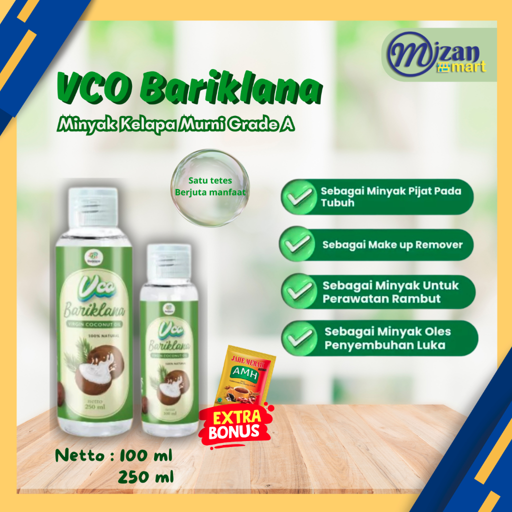 

VCO Virgin Coconut Oil Bariklana Minyak Kelapa Murni 100%