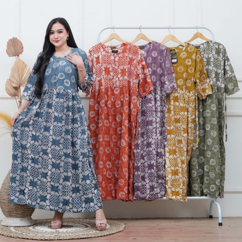 DRESS BATIK CAP | DASTER PANJANG CAP | DASTER HUZA | SATDRES BATIK