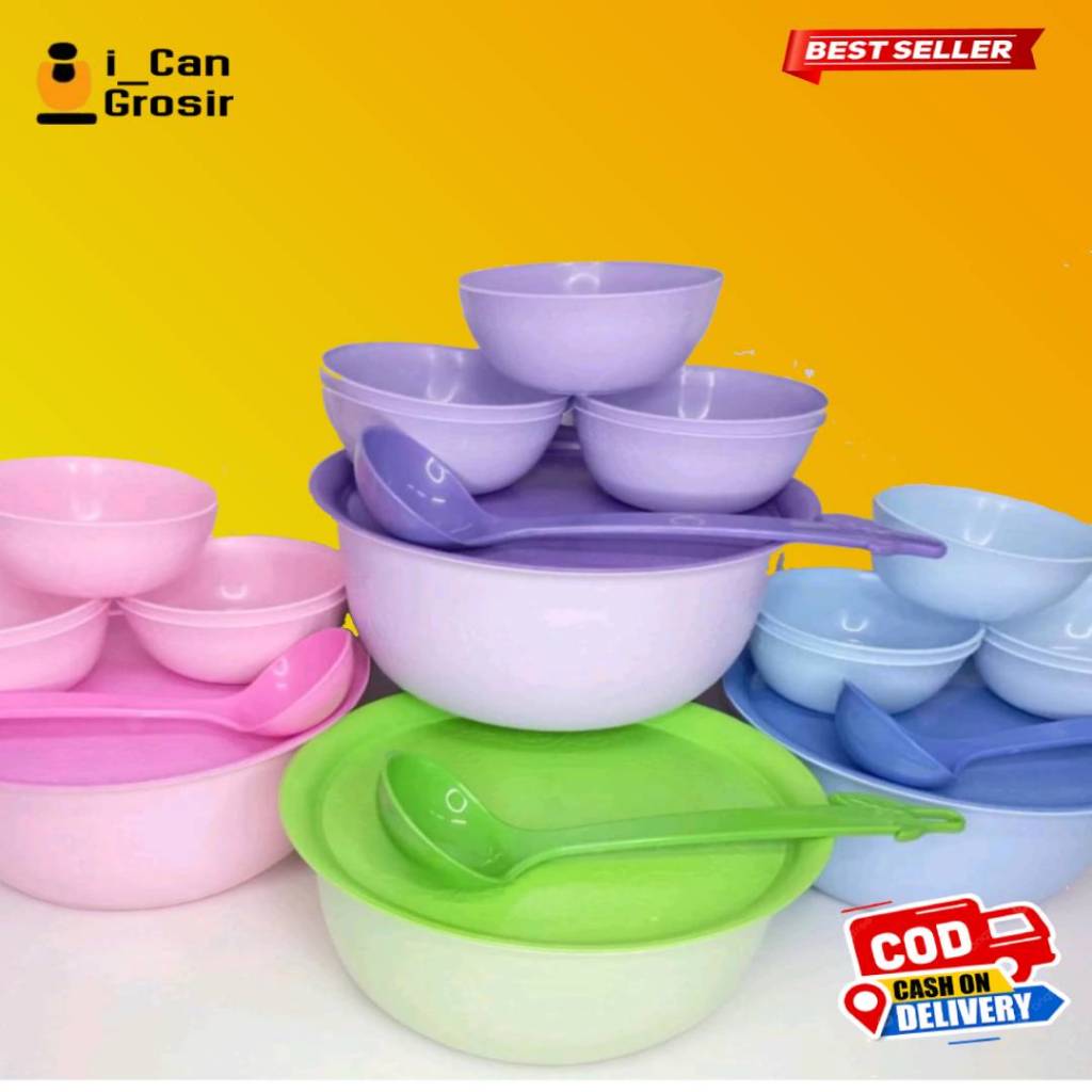 PAKET PRASMANAN 7 IN 1 Set Laura Mangkok Sop Buah / basin baskom set mangkok bakso es buah sayur sop