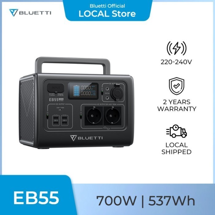 BLUETTI Portable Power Station Charging 700W 537Wh (EB55)