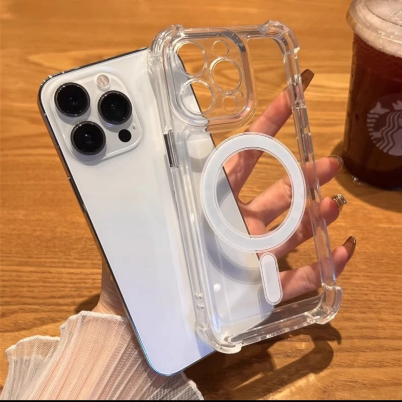 BIG SALE CASE BENING MAGSAFE ACRYLIC AIRBAG CLEARCASE ANTI KUNING - ANTI SHOCK-PROOF CASING PRO