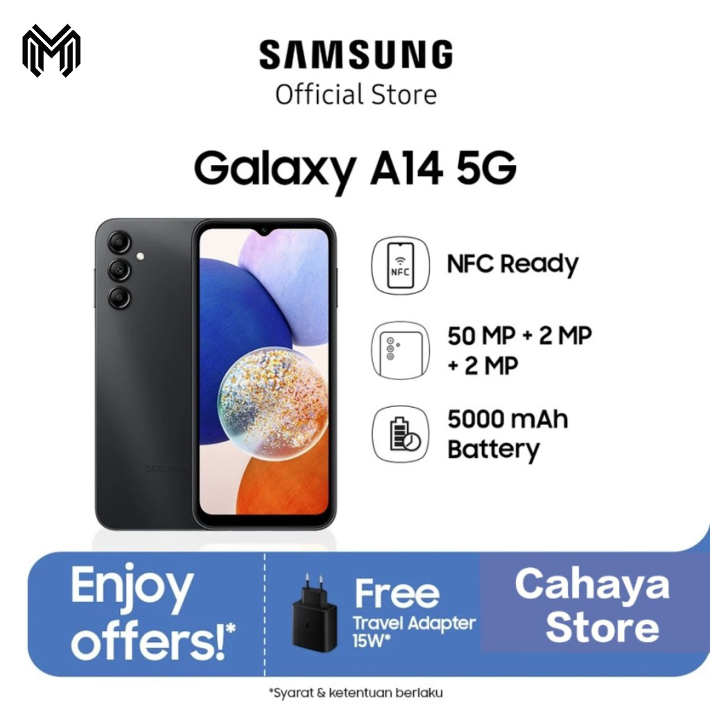 SmartPhone SAMSUNG GALAXY A14 Ram 6/128GB Fullset / Bergaransi 1 Tahun / New Arrival / BEST Produk /