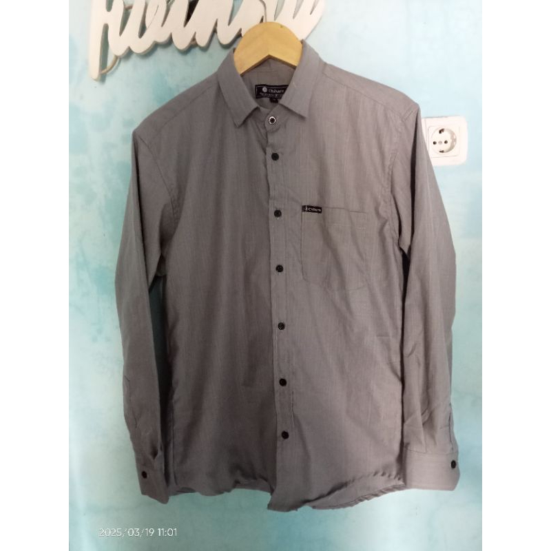 kemeja Koko pria(kemko)warna grey kemeja Koko pria lengan panjang