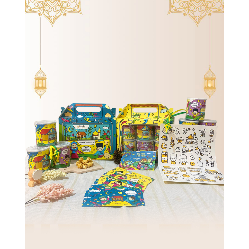 

READY STOCK EUREKA SNACK POPCORN EID HAMPERS | PARSEL LEBARAN HAMPER RAMADHAN ESTIMASI