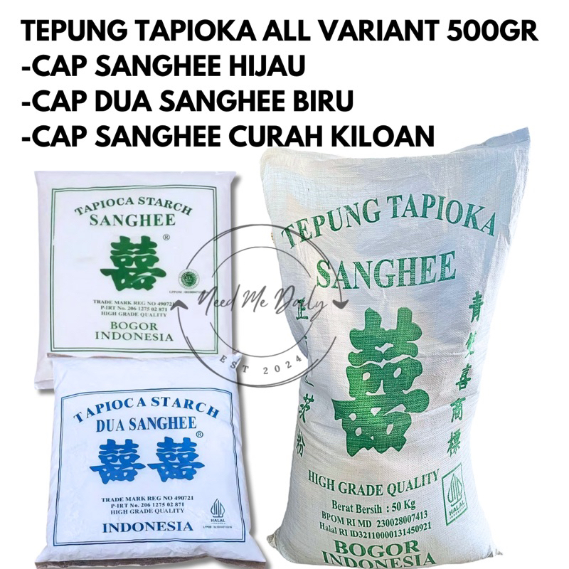 

Tepung Tapioka Sanghee / Dua Sanghee 500g / Kanji Sanghee Curah Kiloan 500gr / Tapioca Starch