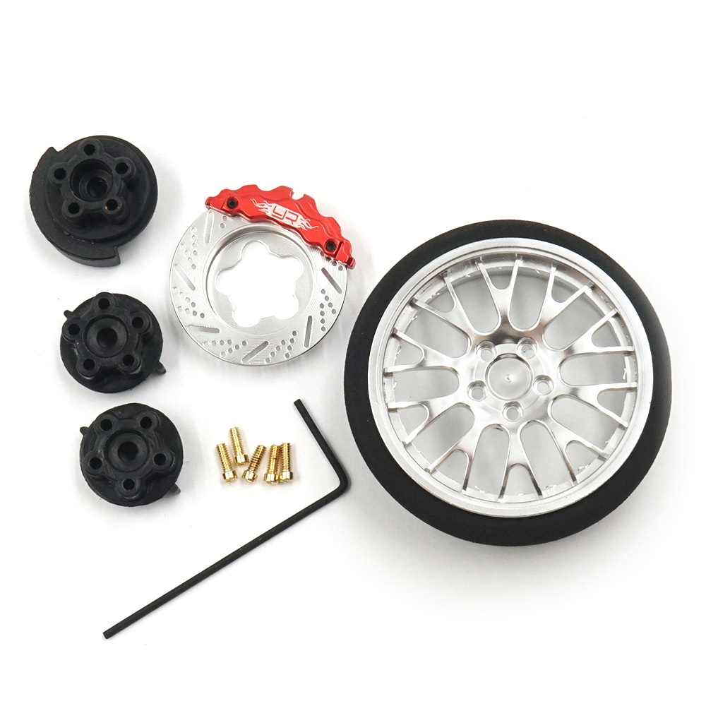 CRtoys Yeah Racing Aluminum Transmitter Steering Wheel Set Silver Type A Fits Futaba KO Sanwa Flysky