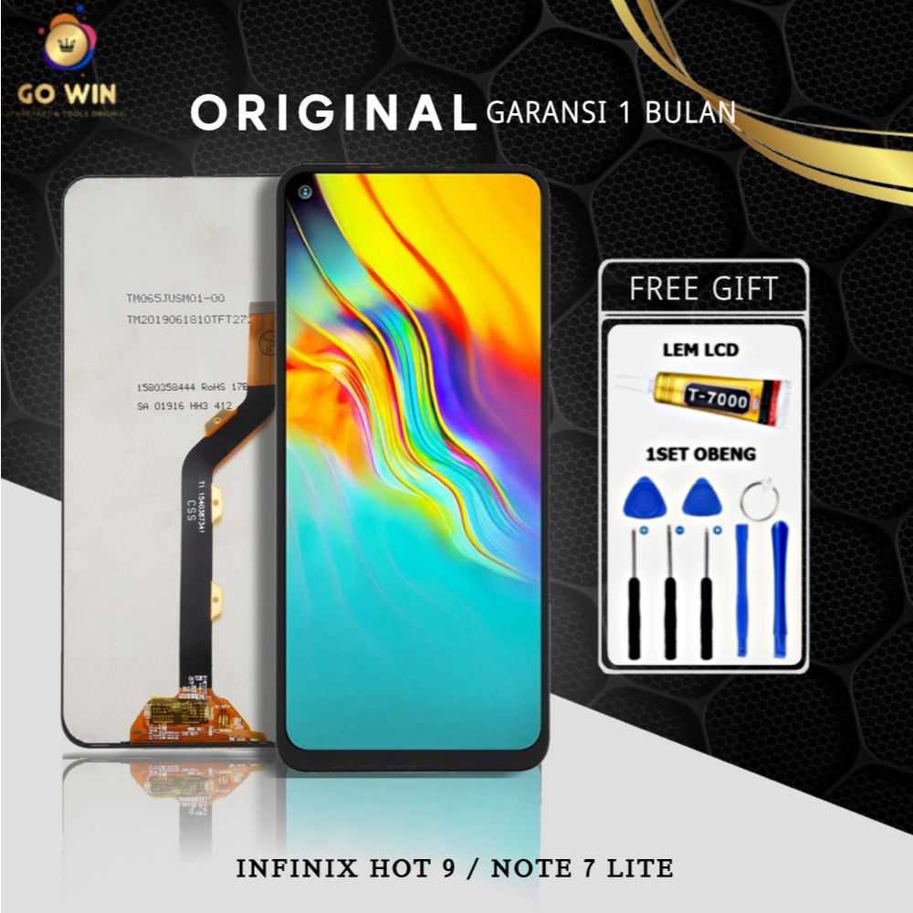 ORIGINAL LCD INFINIX HOT 9 / NOTE 7 LITE FULLSET TOUCHSCREEN