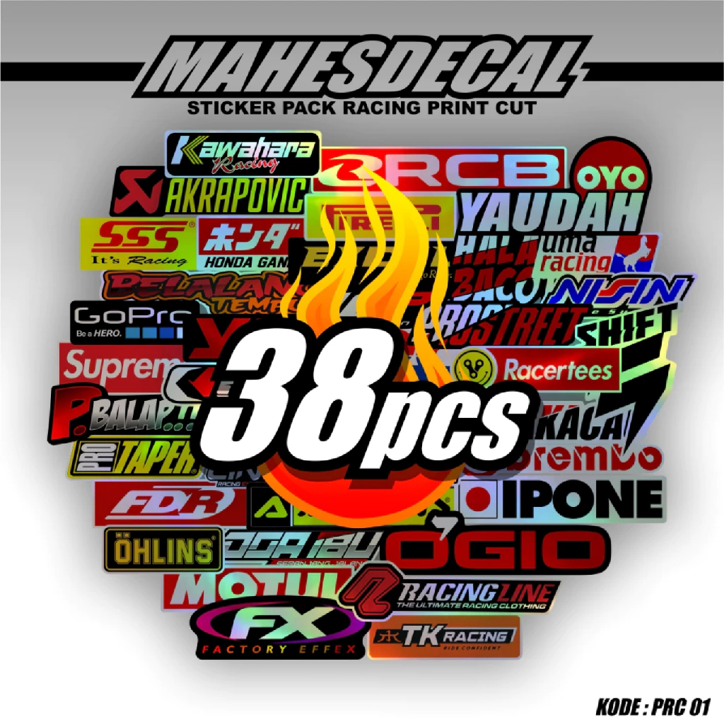 

Sticker Racing Hologram Sticker pack Sticker Sponsor Racing Sticker Motor Sticker Kecil2 cocok buat Motor Mobil Hp Laptop Helm MD.PRC