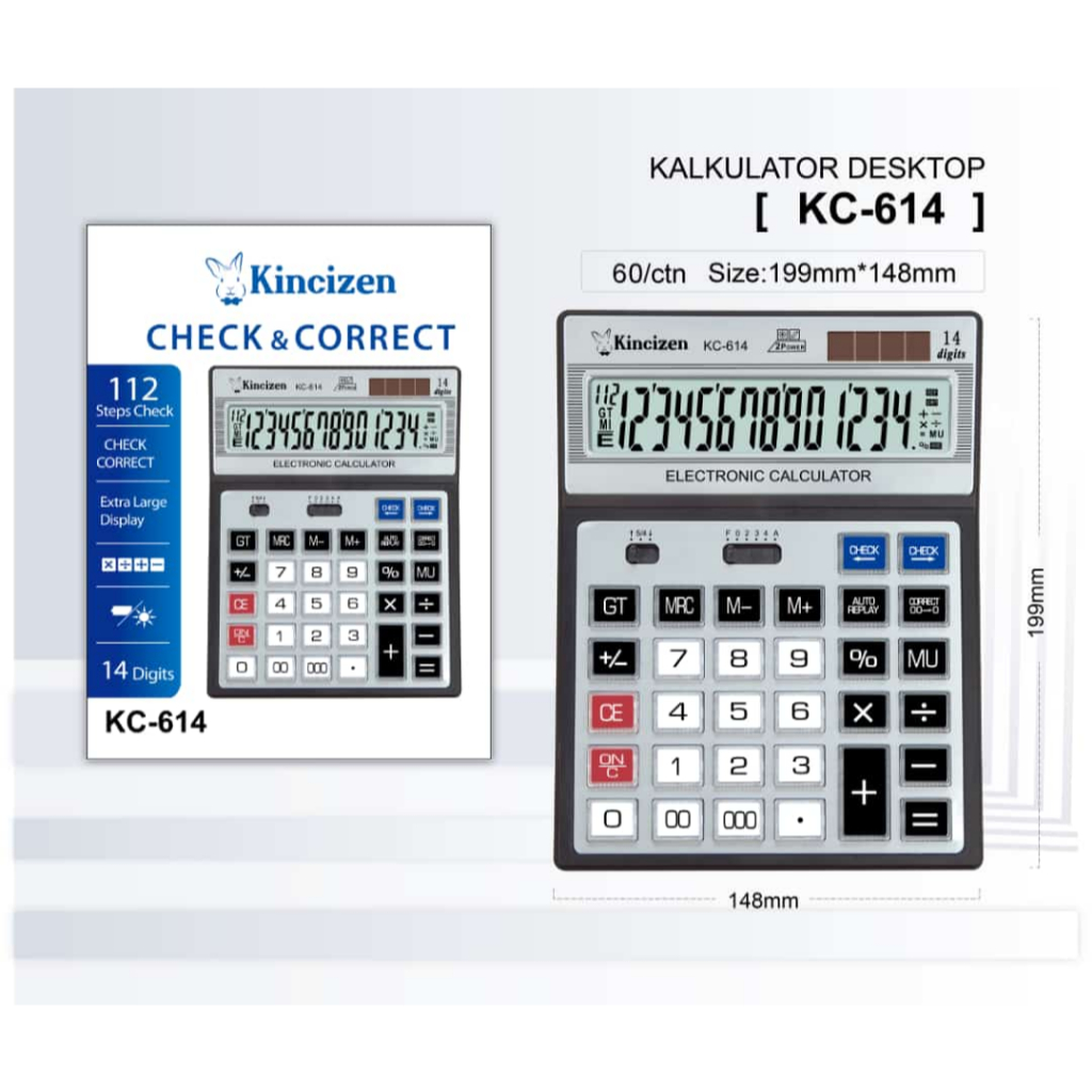 

RB Kalkulator Dagang Citizen CT-614C 14 Digit Kalkulator Besar