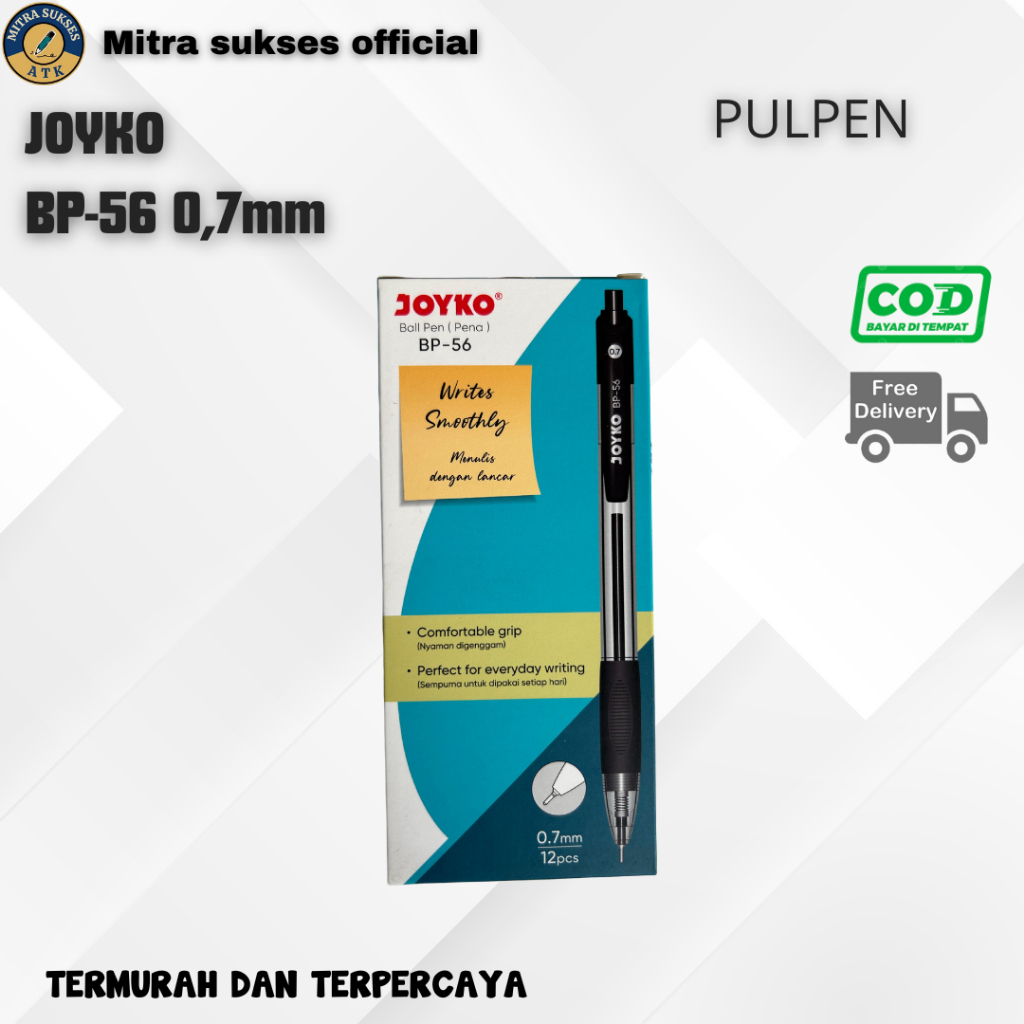 

{1 pcs} PULPEN JOYKO BP-56 0.7mm PASTI MURAH