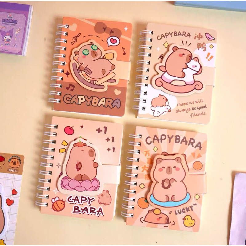 

memo buku note notebook memobook karakter lucu capybara