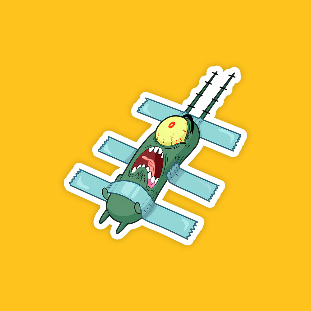 

Plankton Tortured - Vinyl Sticker Waterproof