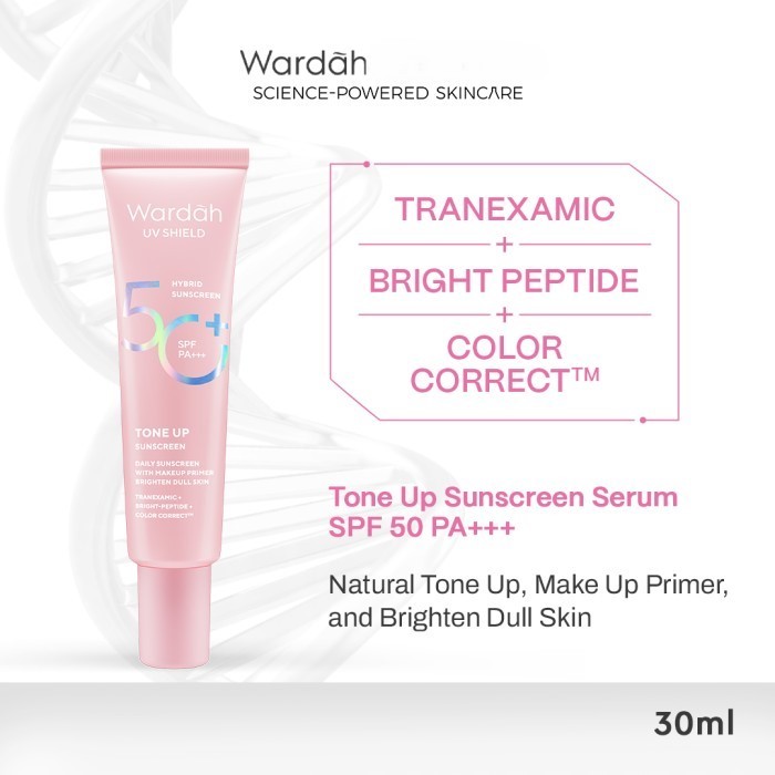 Wardah UV Shield Tone Up Sunscreen SPF 50+ PA+++ - Sunscreen Wajah / Wardah ToneUp Sun screen
