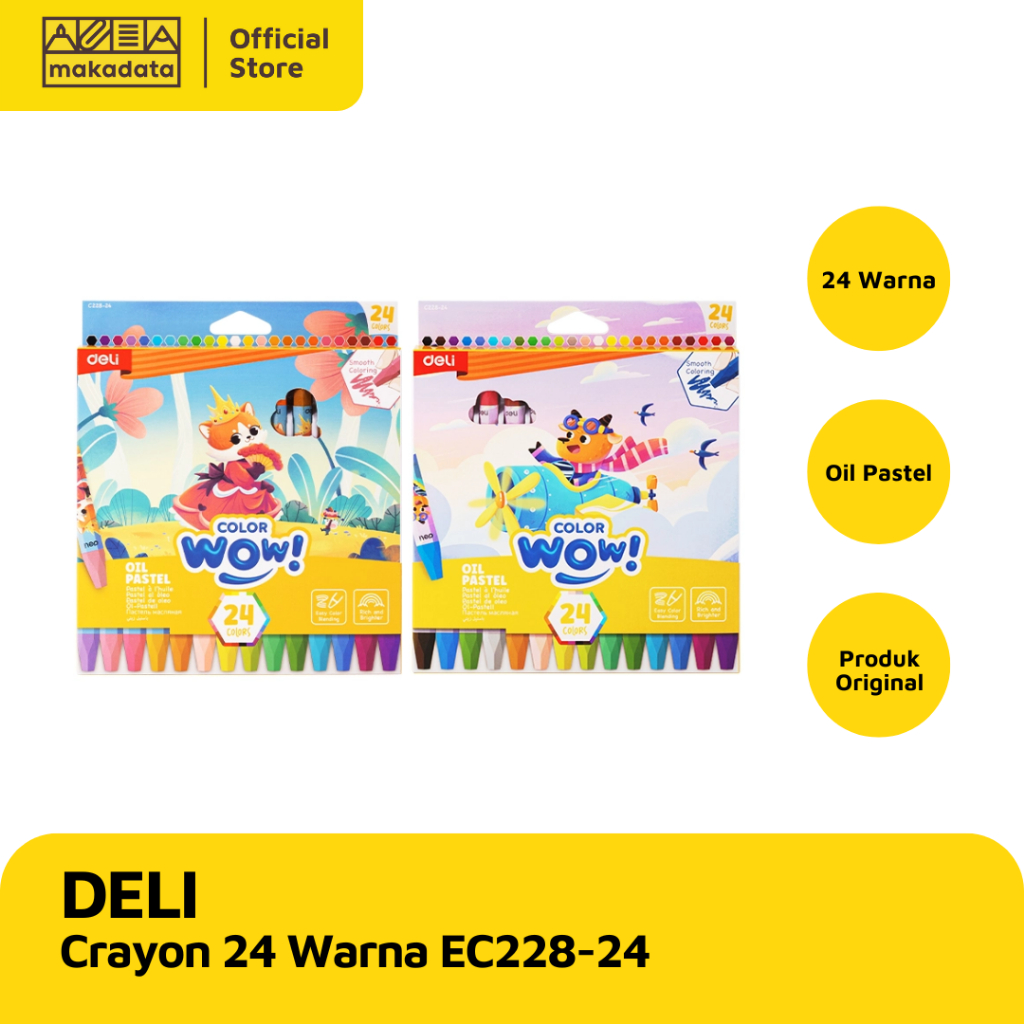 

CRAYON / KRAYON DELI COLOR WOW EC228-24 (1 PCS) MURAH