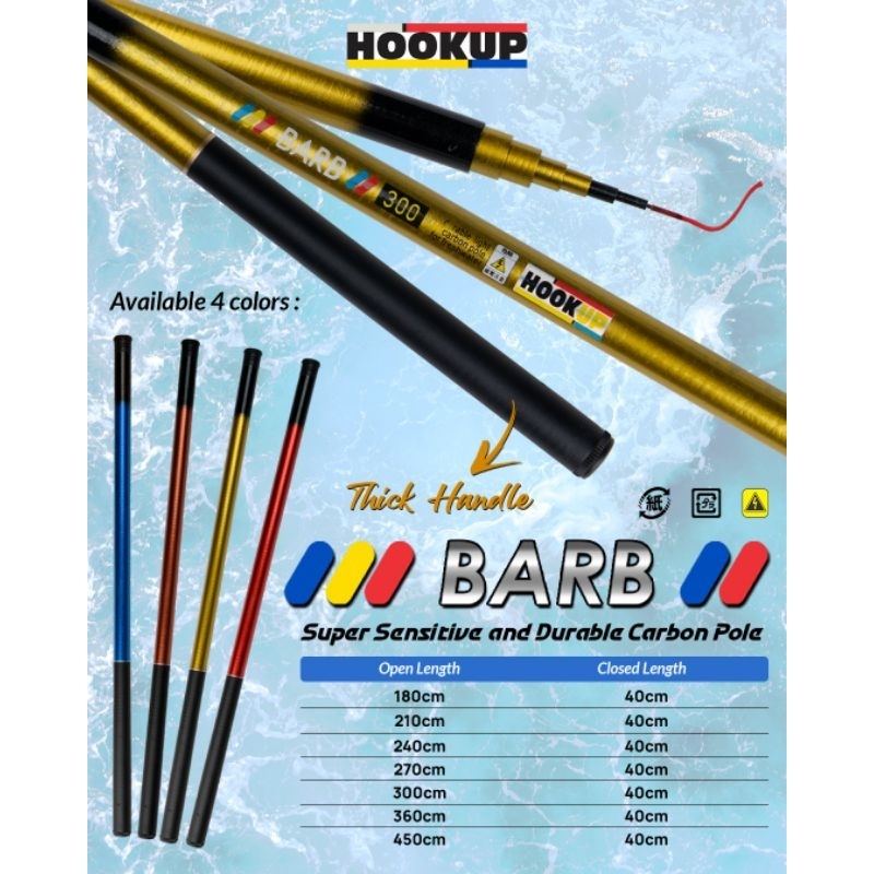 New Joran Tegek HOOKUP Barb Ruas Pendek (40Cm)