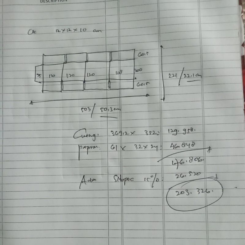 

pisaupond kardus custom UK 12x12x10cm