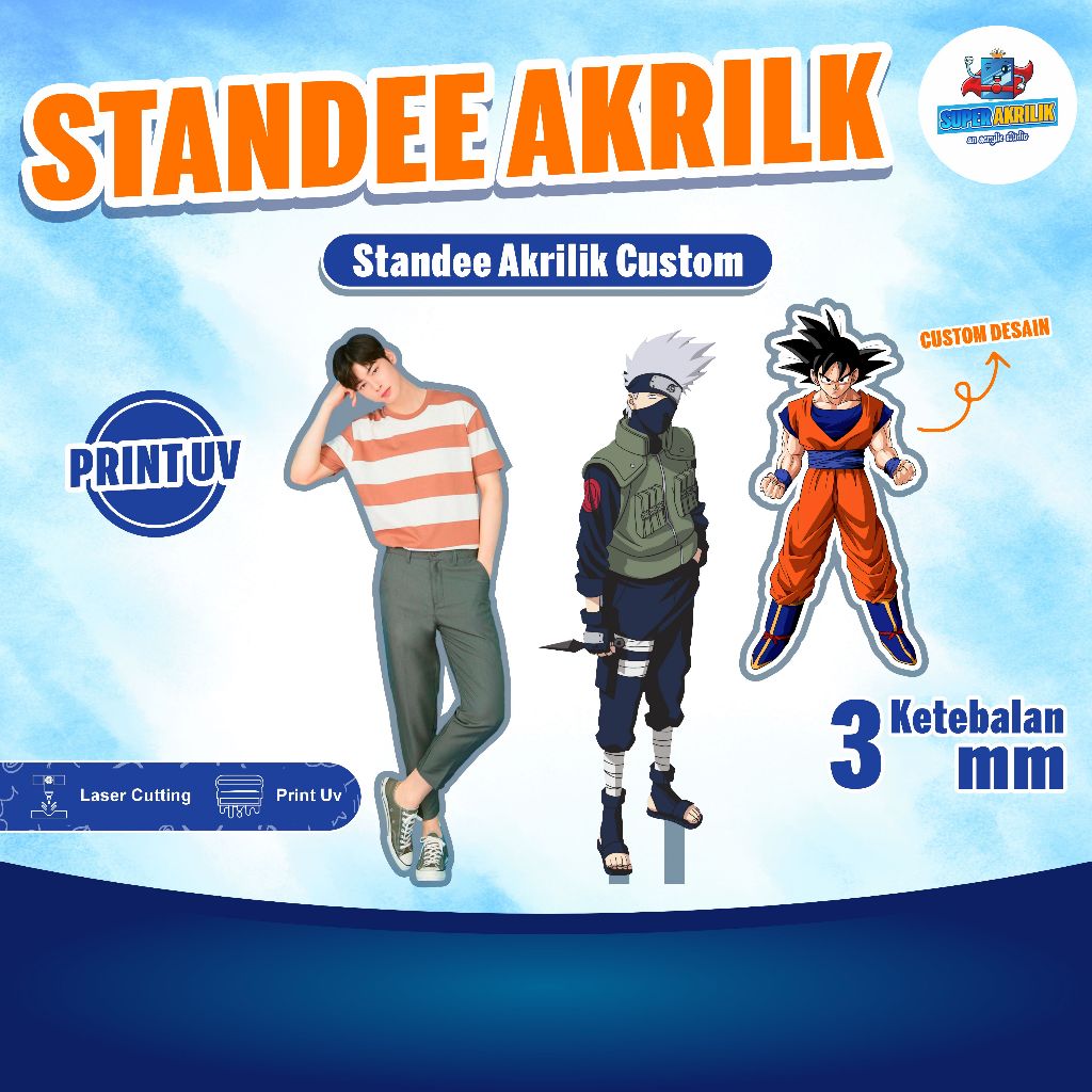 STANDEE CUSTOM BAHAN ACRYLIC / STANDEE AKRILIK BESAR SEDANG MINI / CUSTOM STANDEE